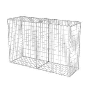 The Living Store Gabion Schanskorf 150x50x100 cm - 10x5 cm gaas - 3.5 mm draad - 1400 kg/m³ draagvermogen -