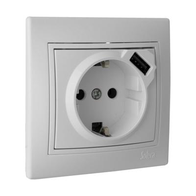 Plug-in base Solera erp60usb-u USB 250 V 16 A Ingebed, ingebouwd