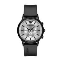 Emporio Armani chronograaf quartz zilveren wijzerplaat HerenhorlogeAR11048