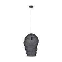 PTMD Miko Black iron wired hanging lamp see through L - thumbnail