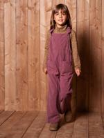 Salopet van fluweel / velours met fleece-effect en wijde pijpen voor meisjes zachtpaars