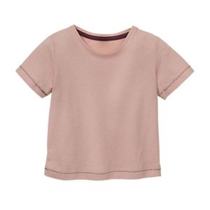 Shirt met korte mouw van bio-katoen, mauve Maat: 146/152