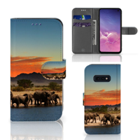 Samsung Galaxy S10e | Telefoonhoesje | Met pasjeshouder | Olifanten