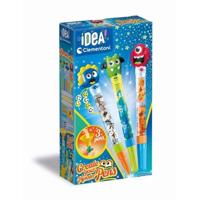 Clementoni - Creëer je pennen - Mini Pen Workshop - Monsters Thema - 3 om te creëren - Vanaf 6 jaar