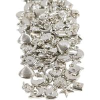 Creativ Company Zilveren bedels, afm 15-20 mm, gatgrootte 3 mm, ca. 200 stuk, 80 gr/ 1 doos
