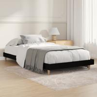 Bedframe bewerkt hout zwart 100x200 cm