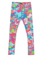 Versace Kids legging Floral Summer - Bleu