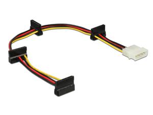 DeLOCK 0.4m, Molex 4p/4xSATA 15p 0,4 m