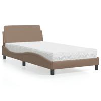 Bed met matras "Dover" kunstleer cappuccinokleurig 100x200 cm