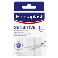 Hansaplast Sensitive 1m x 6cm 10 x 6 cm 10 stuk(s) - thumbnail