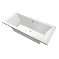 Xenz Society Duobad - 175x80x53 - afvoer Midden - acryl - wit 6883-01