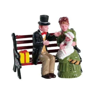 Lemax baby&apos;s first christmas kerstdorp figuur type 3 Caddington Village 2018