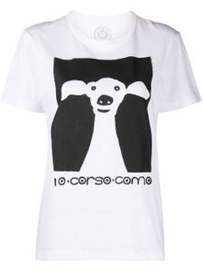 10 CORSO COMO t-shirt à imprimé chien - Blanc