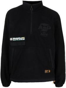 AAPE BY *A BATHING APE® sweat zippé à logo brodé - Noir