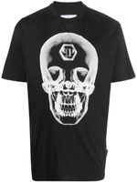 Philipp Plein t-shirt à imprimé tête de mort - Noir - thumbnail