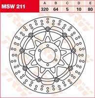 TRW Remschijf, remschijven voor de moto, MSW211