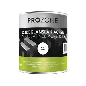 Zijdeglanslak RAL9010 op waterbasis (750ml)