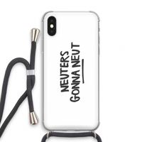 Neuters: iPhone XS Transparant Hoesje met koord