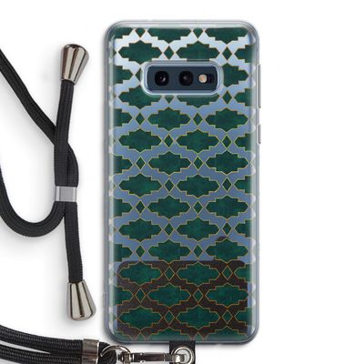 Moroccan tiles: Samsung Galaxy S10e Transparant Hoesje met koord