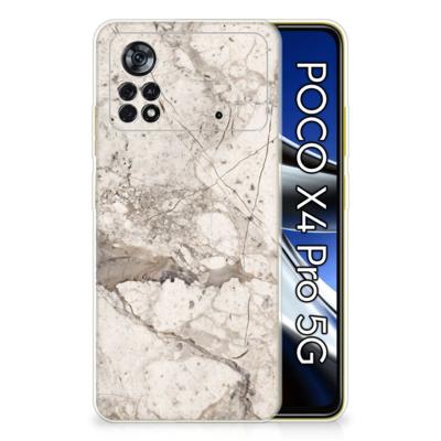 Xiaomi Poco X4 Pro 5G | TPU | Siliconen hoesje | Marmer Beige