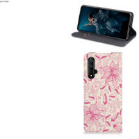 Honor 20 | Huawei Nova 5T Smart Cover Pink Flowers - thumbnail