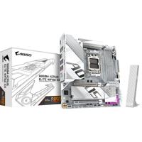 GIGABYTE b850m aorus elite wifi6e ice socket am5 moederbord (zilver/wit, raid, 2,5gb-lan, wi-fi 6e, bt, sound, µatx)