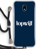 Topwijf Navy: Samsung Galaxy J3 (2017) Transparant Hoesje met koord