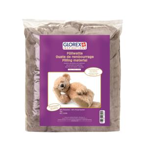 Glorex Hobby vulmateriaal - polyester - 1 kilo gram voor knuffels/kussens - bruin - donzig   -