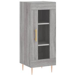 vidaXL Dressoir 34,5x34x90 cm bewerkt hout grijs sonoma eikenkleurig