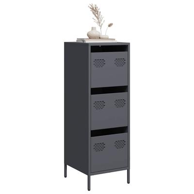 Hoge kast 39x35x103,5 cm staal antracietkleurig