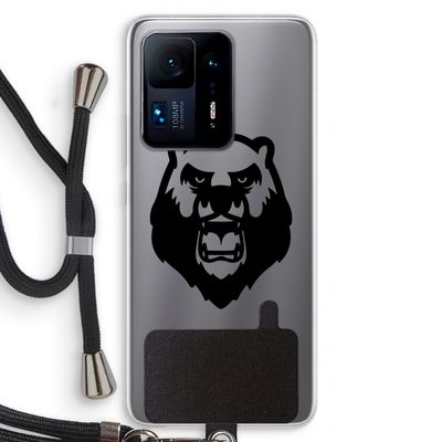 Angry Bear (black): Xiaomi Mi Mix 4 Transparant Hoesje met koord