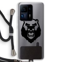 Angry Bear (black): Xiaomi Mi Mix 4 Transparant Hoesje met koord
