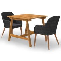 3-delige Tuinset zwart