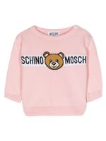 Moschino Kids pull en coton à motif Teddy Bear - Rose