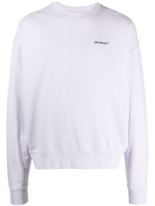 Off-White sweat en coton à motif Arrows - Violet