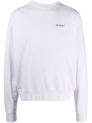 Off-White sweat en coton à motif Arrows - Violet