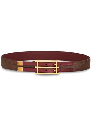 ETRO ceinture en cuir à motif cachemire - Rouge