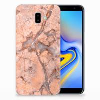 Samsung Galaxy J6 Plus (2018) | TPU | Siliconen hoesje | Marmer Oranje