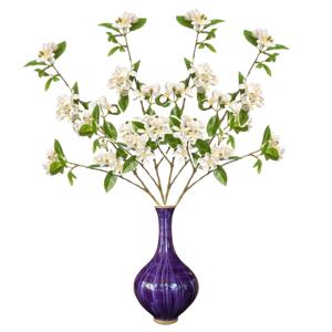 Kunstbloem Kersen bloesem - 4x - 90 cm - wit - Kunst zijdebloemen