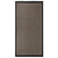 VidaXL Buitenkleed platgeweven 100x200 cm donkerbruin