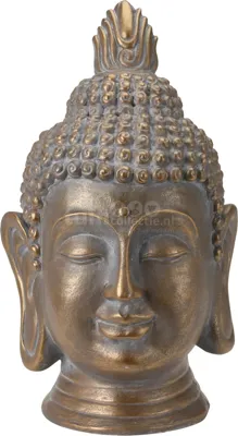 Beeld Boeddha Hoofd Goud 53cm