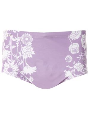 Amir Slama slip de bain imprimé - Violet