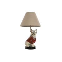 Bureaulamp Home ESPRIT Wit Rood Metaal Hars 50 W 220 V 26 x 26 x 46 cm - thumbnail