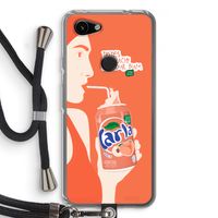 Peach please!: Pixel 3a Transparant Hoesje met koord