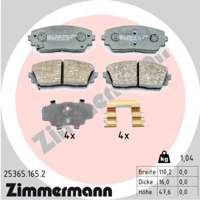 Remblokkenset, schijfrem 253651652