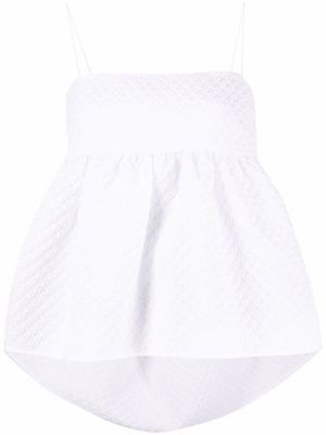 Cecilie Bahnsen blouse à fleurs brodées - Blanc