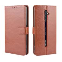 Voor oppo Reno2 F/Reno2 Z retro Crazy Horse textuur horizontale Flip lederen draagtas met houder & kaartsleuven & fotolijstjes (bruin)