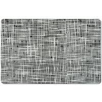 Placemats gestreept - kunststof - 44 x 29 cm - zwart - abstract - onderleggers