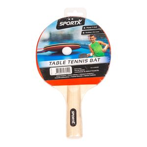 SportX 2 Sterren Tafeltennisbat Hout/Rubber