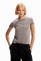 Slim fit T-shirt met stras - BLACK - XL - thumbnail